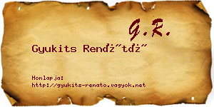 Gyukits Renátó névjegykártya