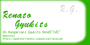 renato gyukits business card